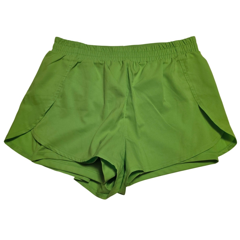 Girlfriend Collective Trail Shorts Lime Green Recycled Activewear Size Small